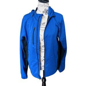 NWOT Port Authority Blue and Black Lightweight Waterproof Jacket Size XS